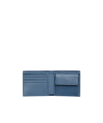 Gucci Blue Interior Gg Coin Wallet In Black