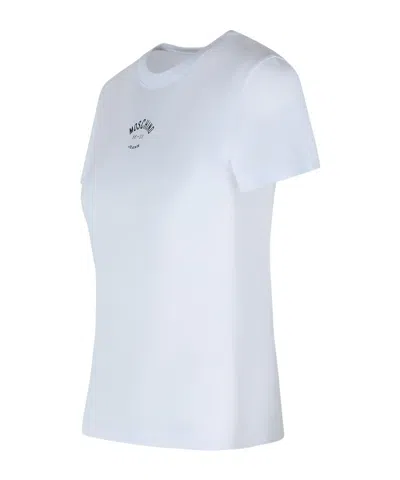 Moschino Crew Neck Short Sleeves Cotton T-shirt In Blue