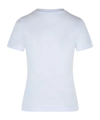 Moschino Crew Neck Short Sleeves Cotton T-shirt In Blue
