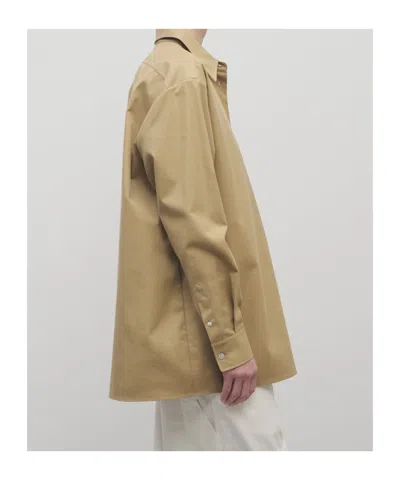 The Row Tansy Cotton And Cashmere Shirt In Brown