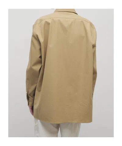 The Row Tansy Cotton And Cashmere Shirt In Brown