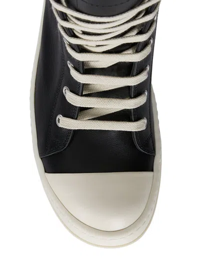 Rick Owens Men Leather High-top Sneakers
