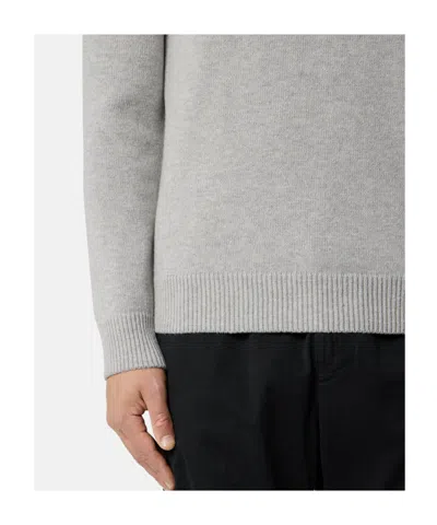 Stone Island Fancy Yarn Crewneck Jumper With Brushed Texture In Gray