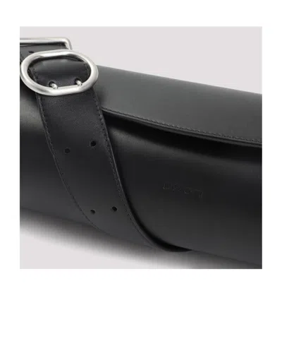 Jil Sander Sm Cannolo Shoulder Bag In Black