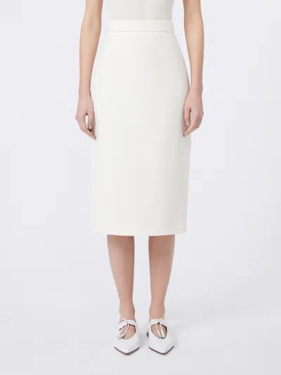 Max Mara `losanna` Knit Skirt In White