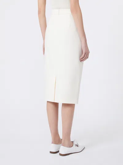 Max Mara `losanna` Knit Skirt In White