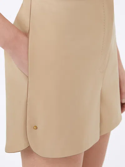 Max Mara Orbita High-rise Cotton-blend Shorts In Neutral