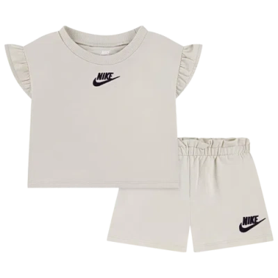 Nike Kids' French Terry T-shirt & Shorts Set In Neutral