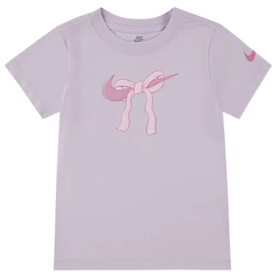 Nike Girls Preschool   Swoosh Ribbon Short Sleeve T-shirt In Purple