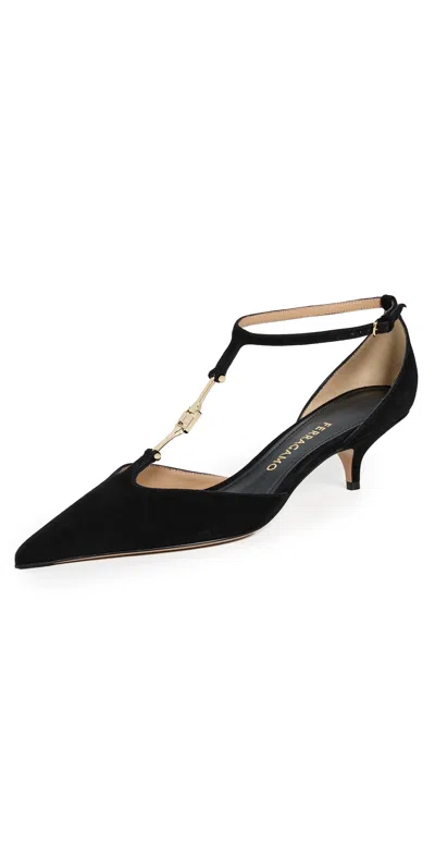 Ferragamo F Buckle T-strap Pump