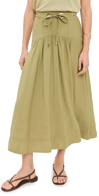 Ba&sh Donia Skirt Kaki In Green