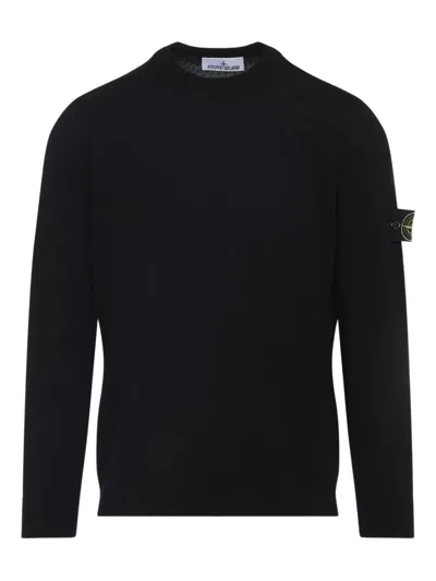 Stone Island Cotton Sweatshirt In Black
