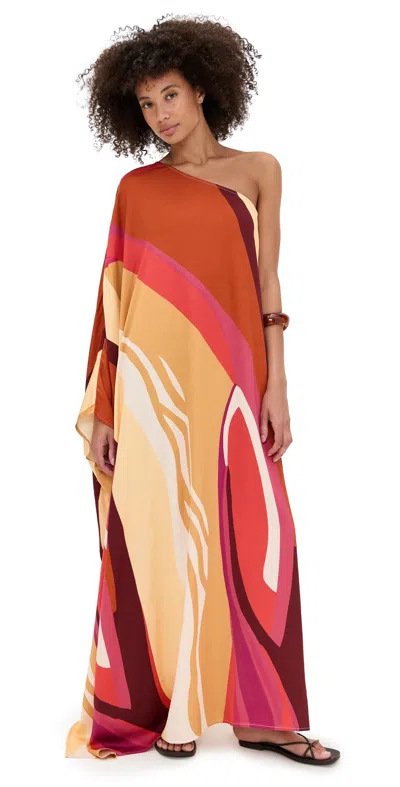 Diarrablu Satu Dress Ovia Orange In Multi