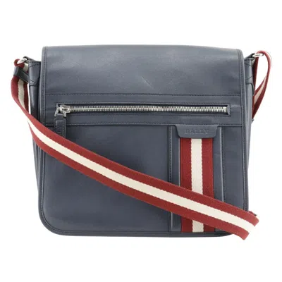 Pre-owned Bally Navy Leather Shoulder Bag ()