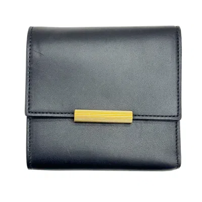 Pre-owned Bottega Veneta Black Wallet (tri-fold) ()