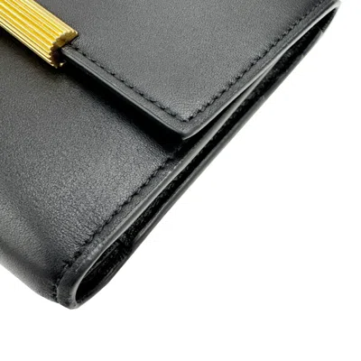 Pre-owned Bottega Veneta Black Wallet (tri-fold) ()