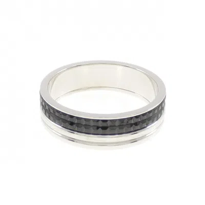 Pre-owned Boucheron Black White Band Ring ()