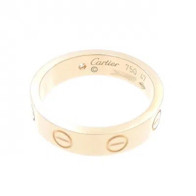 Pre-owned Cartier Love Pink Band Ring ()