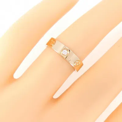 Pre-owned Cartier Love Pink Band Ring ()