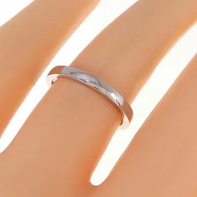 Pre-owned Cartier Platinum Platinum Band Ring ()