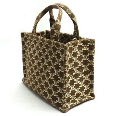 Pre-owned Celine Brown Canvas Leather Shoulder Bag ()