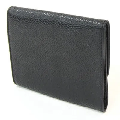 Pre-owned Chanel Black Grained Calfskin Coin Purse/coin Case ()