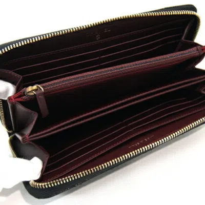 Pre-owned Chanel Black Grained Calfskin Long Wallet (bi-fold) ()