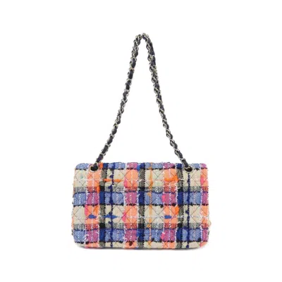 Pre-owned Chanel Multi-color Navy Tweed Shoulder Bag ()