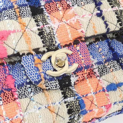 Pre-owned Chanel Multi-color Navy Tweed Shoulder Bag ()