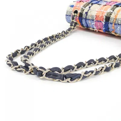 Pre-owned Chanel Multi-color Navy Tweed Shoulder Bag ()