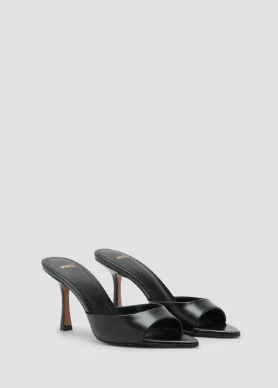 Mango Pointed Heel Sandals Black