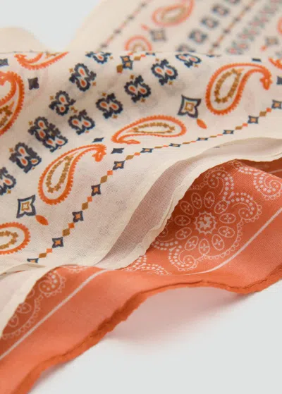 Mango Set Of 2 Printed Handkerchiefs Ecru