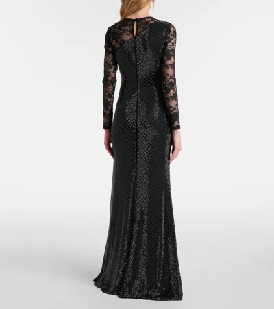 Self-portrait Dresses Blacks And Greys In Black