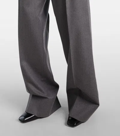 Stella Mccartney Wool Flannel Straight Pants