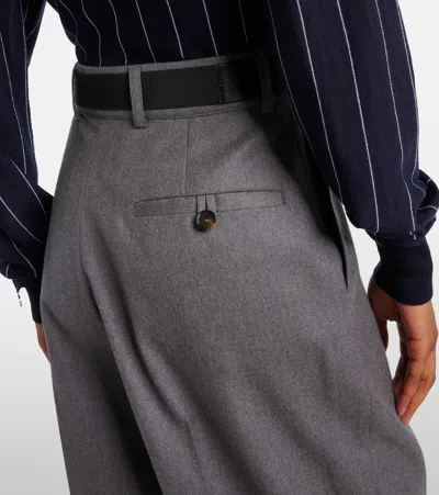 Stella Mccartney Wool Flannel Straight Pants