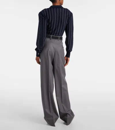 Stella Mccartney Wool Flannel Straight Pants