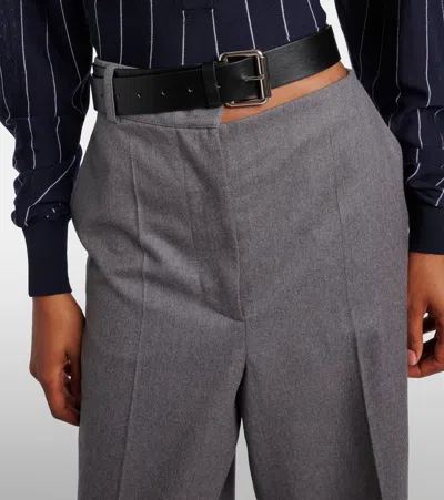 Stella Mccartney Wool Flannel Straight Pants