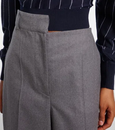 Stella Mccartney Wool Flannel Straight Pants