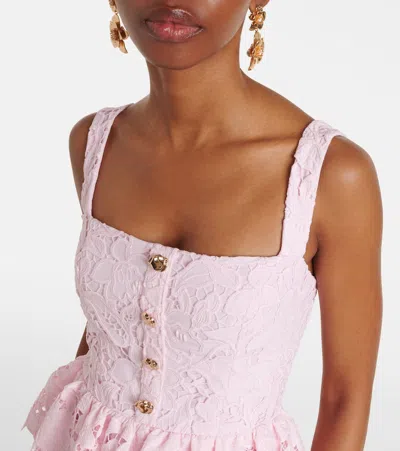 Self-portrait Peplum Midi Dress In Pink