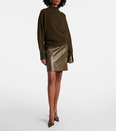 Tom Ford Waffle-knit Cashmere And Cotton Sweater In Green