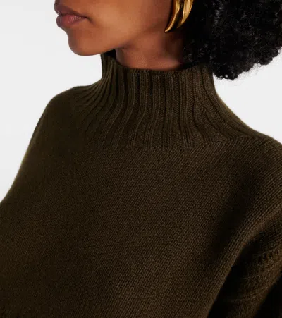 Tom Ford Waffle-knit Cashmere And Cotton Sweater In Green