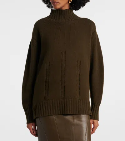 Tom Ford Waffle-knit Cashmere And Cotton Sweater In Green