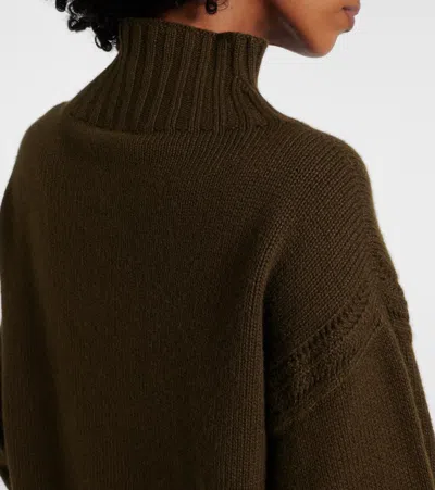 Tom Ford Waffle-knit Cashmere And Cotton Sweater In Green