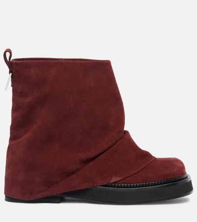 Attico Mini Robin Suede Combat Boots