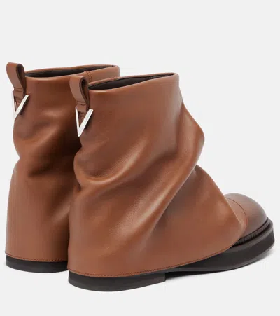 Attico Mini Robin Leather Combat Boots