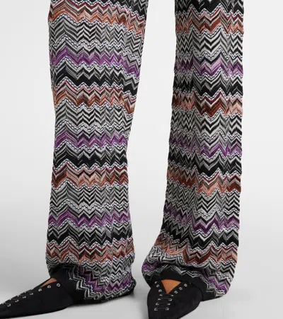 Missoni Zigzag Knitted Wide-leg Pants In Multi