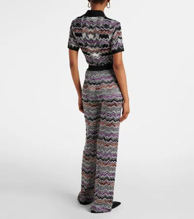 Missoni Zigzag Knitted Wide-leg Pants In Multi