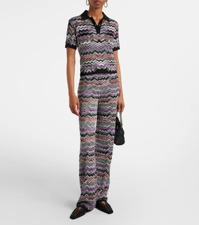 Missoni Zigzag Knitted Wide-leg Pants In Multi