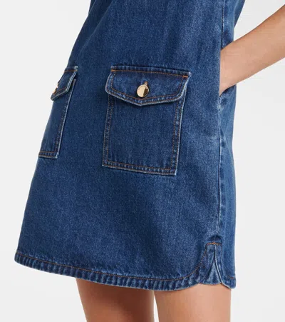 Self-portrait Self Portrait Women Denim Sleeveless Mini Dress In Blue
