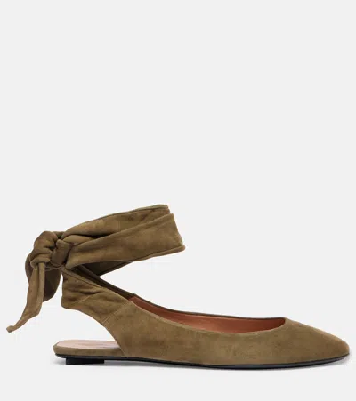Attico Cloe Suede Ballet Flats